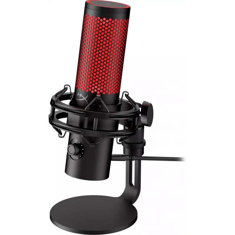 HyperX QuadCast 2 - Micrófono USB (negro), micrófono para podcast, -7,5 dB, 20 – 20000 Hz, 0,05 %, 32 Ω, 24 bits