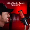 HyperX QuadCast 2 - Micrófono USB (negro), micrófono para podcast, -7,5 dB, 20 – 20000 Hz, 0,05 %, 32 Ω, 24 bits