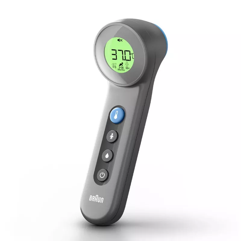 Termómetro frontal sin contacto Braun BNT400, gris