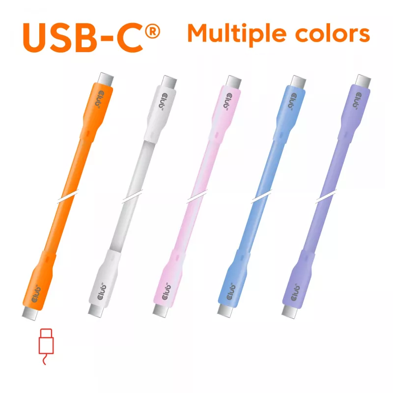CLUB3D cable / adaptador cable USB USB4 Gen 2x2 2 m USB C naranja