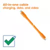 CLUB3D cable / adaptador cable USB USB4 Gen 2x2 2 m USB C naranja