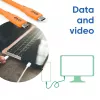 CLUB3D cable / adaptador cable USB USB4 Gen 2x2 2 m USB C naranja