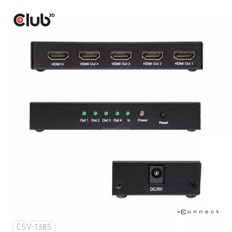 CLUB3D divisor HDMI™ 1 a 4 4K120Hz