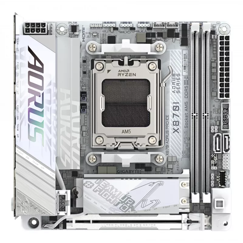 Placa base GIGABYTE X870I AORUS PRO ICE, AMD AM5, Mini-ITX