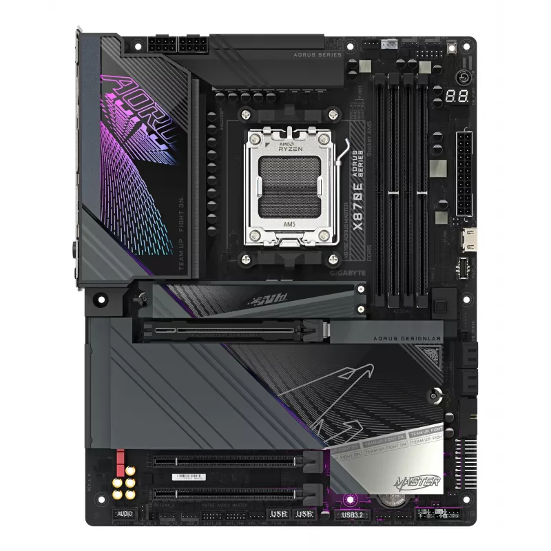 Placa base GIGABYTE X870E AORUS MASTER, AMD, zócalo AM5, ATX