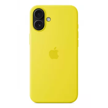 Funda de silicona Apple iPhone 16 Plus MagSafe amarillo