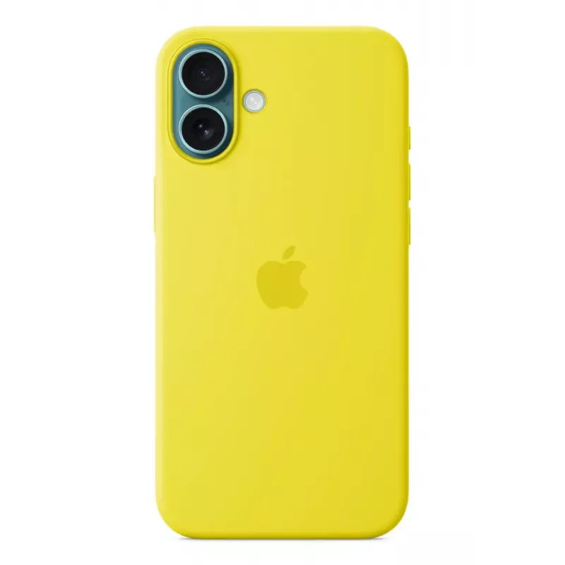 Funda de silicona Apple iPhone 16 Plus MagSafe amarillo