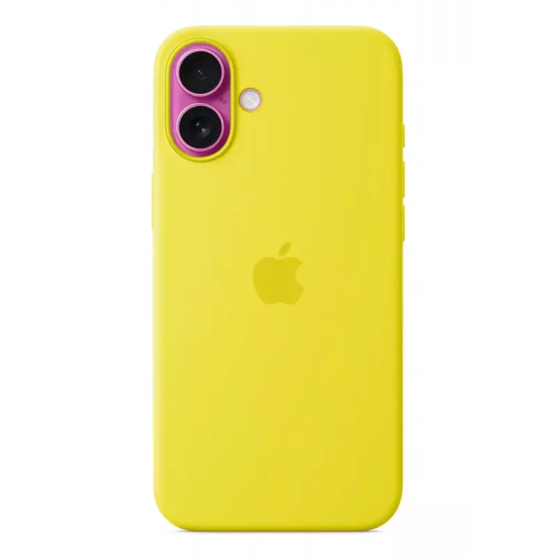 Funda de silicona Apple iPhone 16 Plus MagSafe amarillo