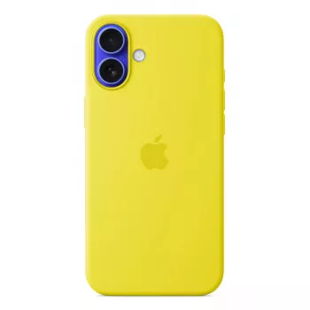 Funda de silicona Apple iPhone 16 Plus MagSafe amarillo