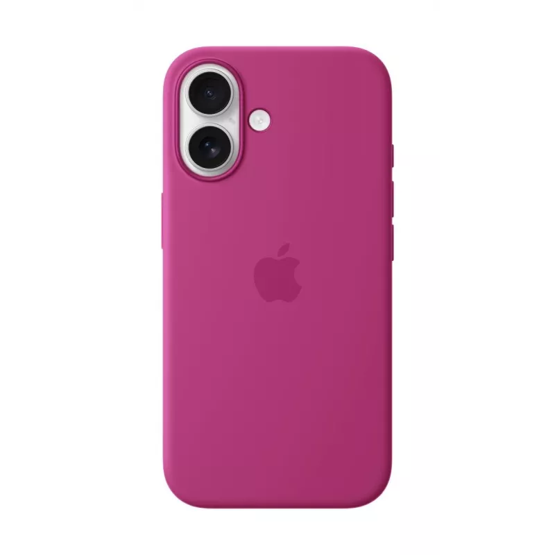 APPLE funda de silicona Apple con MagSafe iPhone 16 fucsia