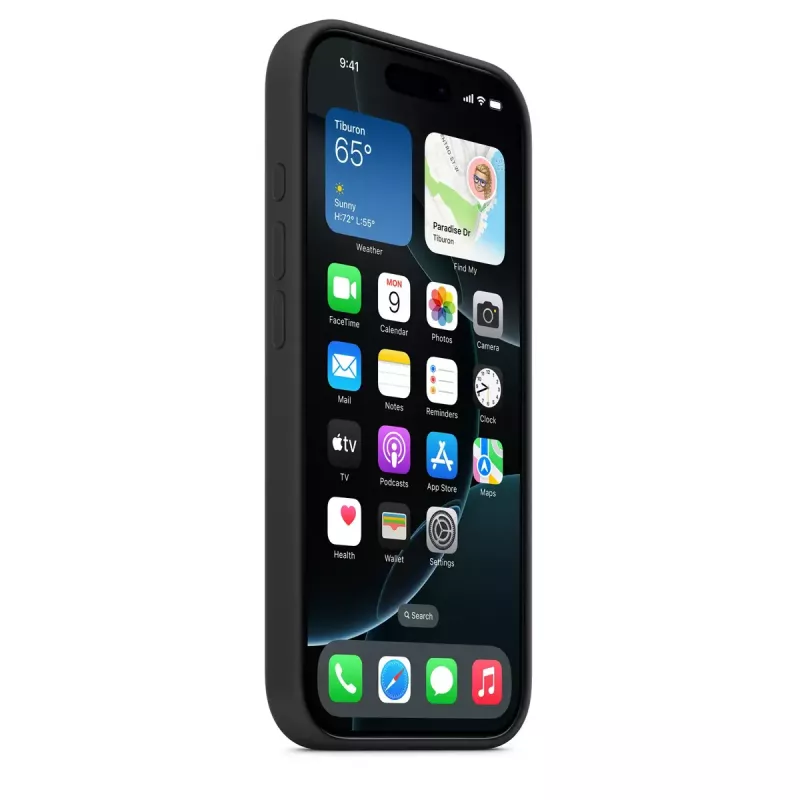 APPLE funda de silicona Apple con MagSafe iPhone 16 Pro negro