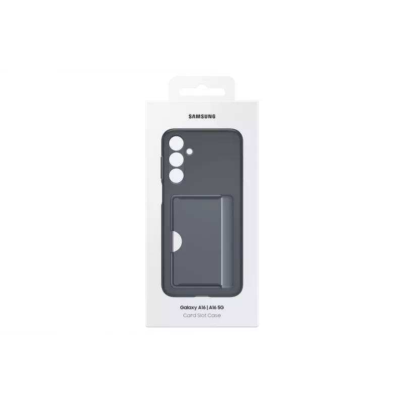 Samsung EF-OA166TBEGWW funda con ranura para tarjetas para Galaxy A16 / A16 5G, de TPU, negra