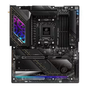 Placa base ASRock X870E Taichi — AMD X870E, Socket AM5, Extended ATX, DDR5, 4 DIMM, hasta 256GB, Wi-Fi 7, 5Gb LAN