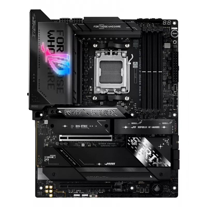 Placa base ASUS ROG STRIX X870E-E GAMING WIFI ATX, AMD X870E, Socket AM5, DDR5, 4 DIMM, Wi-Fi 7, Bluetooth 5.4, 5Gb LAN