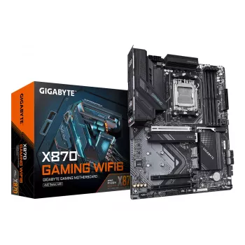 Placa base GIGABYTE X870 GAMING WIFI6 ATX, AMD X870, Socket AM5, DDR5, 4x DIMM, hasta 256 GB, Wi-Fi 6, 2.5Gb LAN