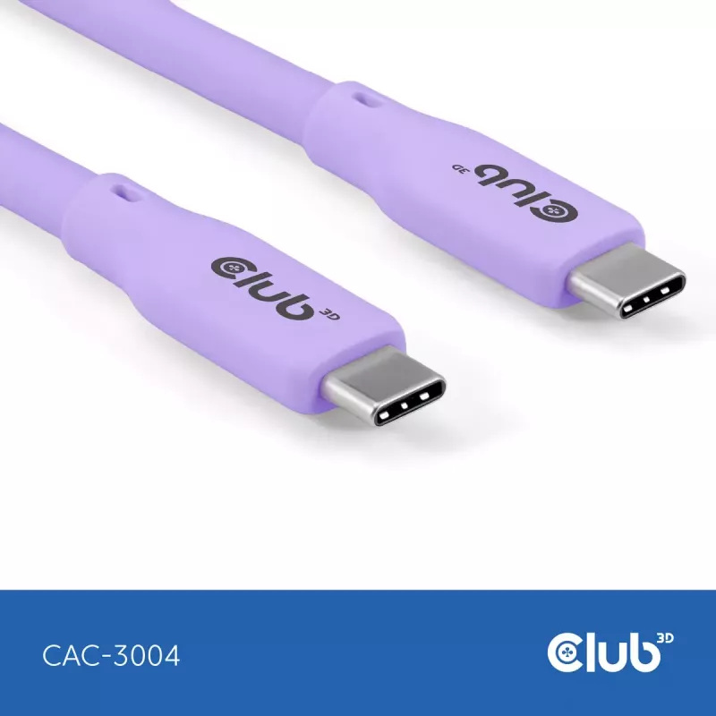 Cable USB-C CLUB3D CAC-3004 2m Lila
