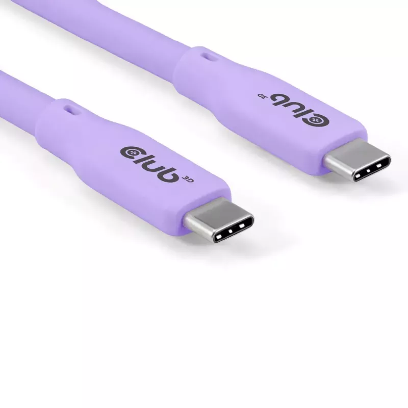 Cable USB-C CLUB3D CAC-3004 2m Lila