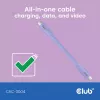 Cable USB-C CLUB3D CAC-3004 2m Lila