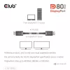 Cable CLUB3D DisplayPort™ 2.1 Bidireccional VESA DP80 Certificado 4K240Hz, 8K60Hz o 10K60Hz M/M 1.6m/5.25ft