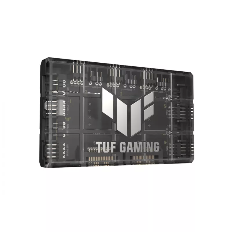 Controlador de ventiladores ASUS TUF Gaming ARGB PWM Fan Hub 4 pines Negro