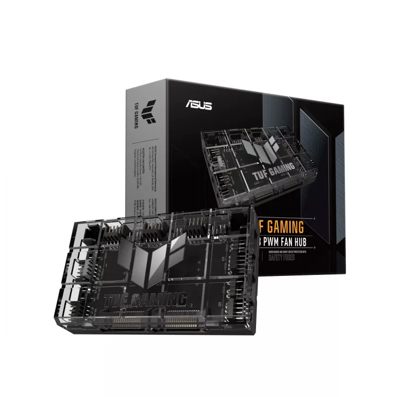 Controlador de ventiladores ASUS TUF Gaming ARGB PWM Fan Hub 4 pines Negro