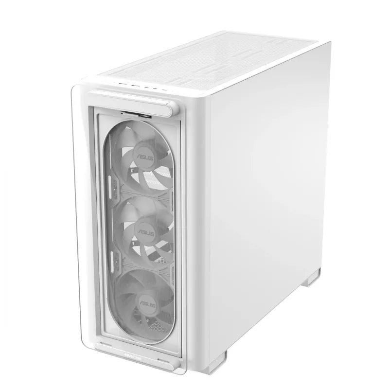 ASUS A23 PLUS TG ARGB WHITE, PC, Blanco, micro ATX, Mini-ITX, Multi, 16,5 cm, 38 cm