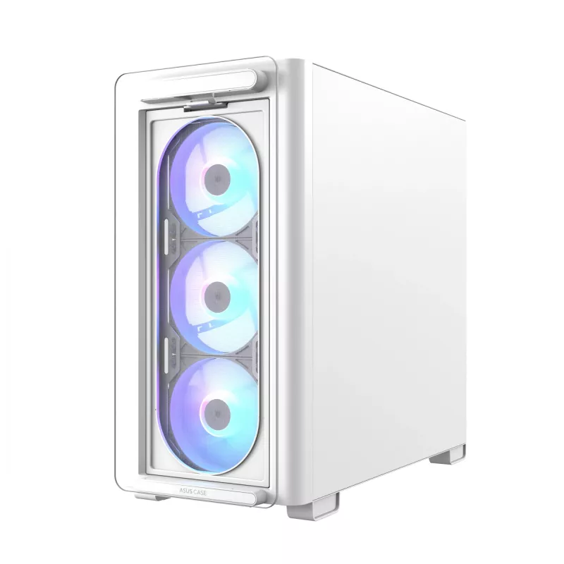 ASUS A23 PLUS TG ARGB WHITE, PC, Blanco, micro ATX, Mini-ITX, Multi, 16,5 cm, 38 cm