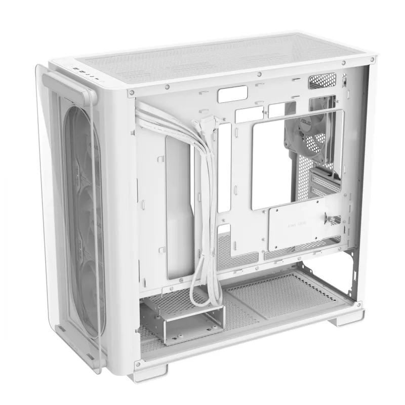 ASUS A23 PLUS TG ARGB WHITE, PC, Blanco, micro ATX, Mini-ITX, Multi, 16,5 cm, 38 cm