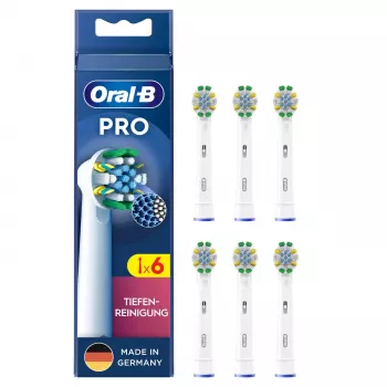 Oral-B Deep Cleaning Recambios de cabezales de cepillo de dientes, 6 uds., blanco