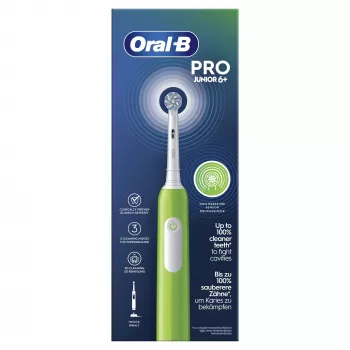 Oral-B Junior Cepillo de dientes eléctrico Para niños Cepillo de dientes rotatorio Verde