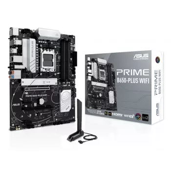 Placa base ASUS PRIME B650-PLUS WIFI ATX — AMD B650, zócalo AM5, DDR5, 4 DIMM, 192 GB, Wi-Fi 6E, LAN 2,5 Gb