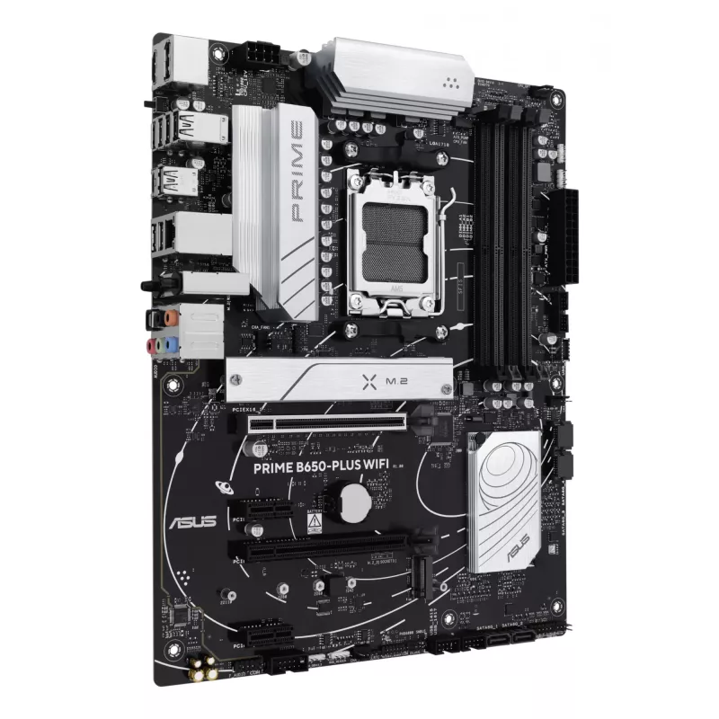 Placa base ASUS PRIME B650-PLUS WIFI ATX — AMD B650, zócalo AM5, DDR5, 4 DIMM, 192 GB, Wi-Fi 6E, LAN 2,5 Gb