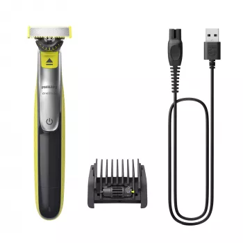 Afeitadora de lámina Philips OneBlade 360 QP2734/23 — 1 cuchilla, recargable Li-Ion, 60 min de autonomía, verde/gris