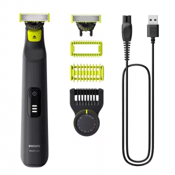 Afeitadora Philips OneBlade Pro 360 QP6542/15 — cara y cuerpo, Li-Ion, 90 min, 0,4–10 mm, 14 niveles, en húmedo y en seco