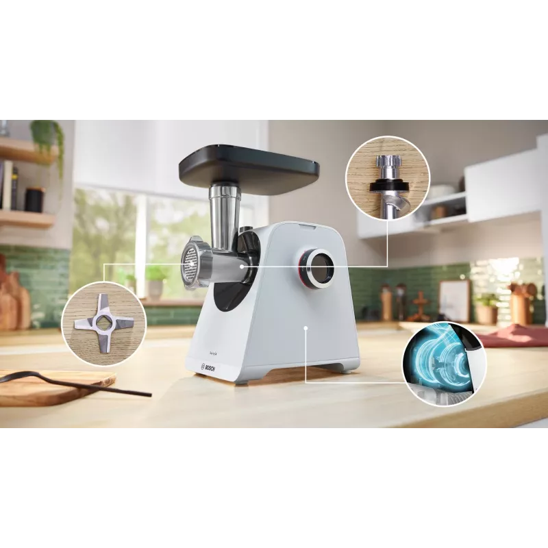 Bosch Serie 4 MultiPower MFWS420W picadora de carne, blanca