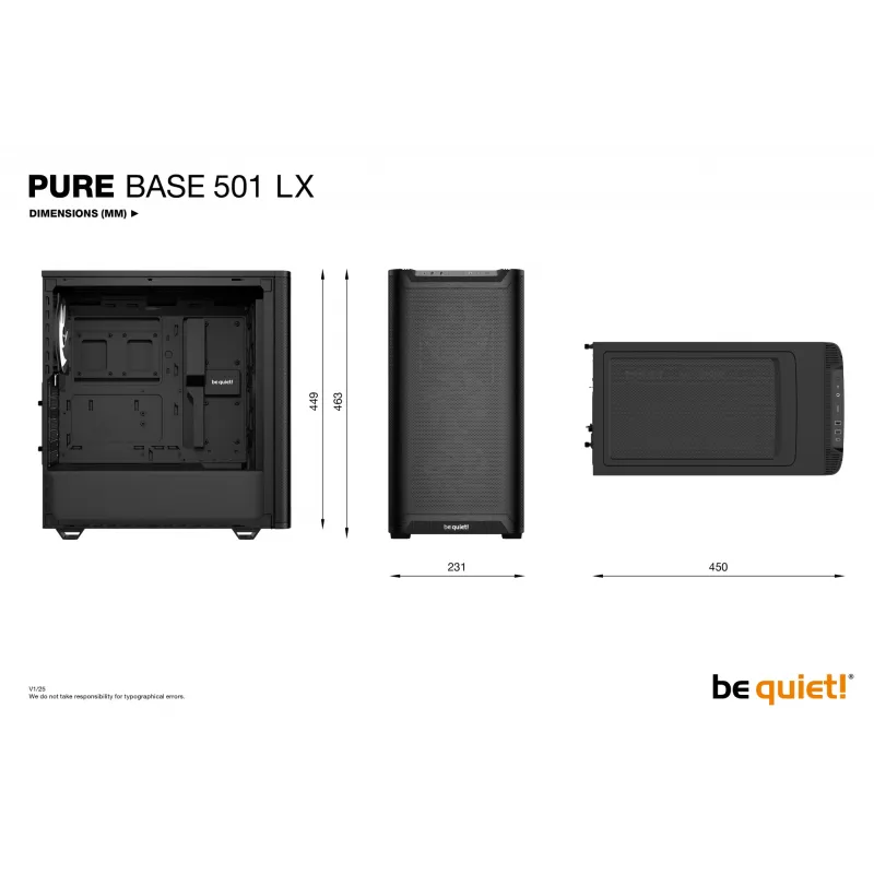 be quiet Pure Base 501 LX negro torre Midi
