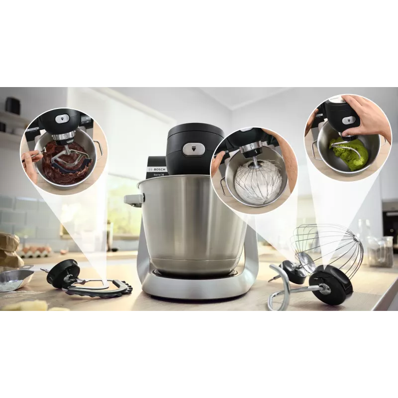 Robot de cocina Bosch Serie 6 MUMS6ZS17 1600 W 5,5 L negro, acero inoxidable