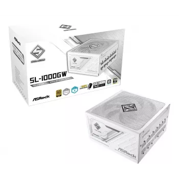 ASROCK Fuente de alimentación Steel Legend Sl-1000gw 1000w 80+ Gold White ATX