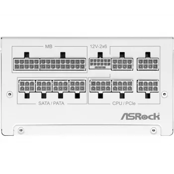 ASROCK Fuente de alimentación Steel Legend Sl-1000gw 1000w 80+ Gold White ATX