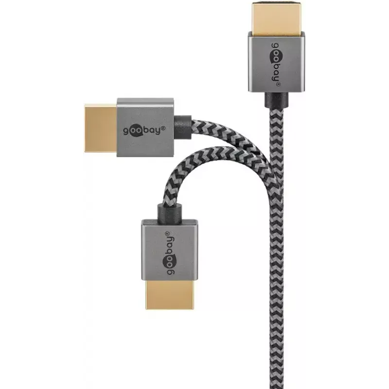 Cable HDMI Goobay 2m Type-A conector macho–conector macho 18 Gbit/s gris