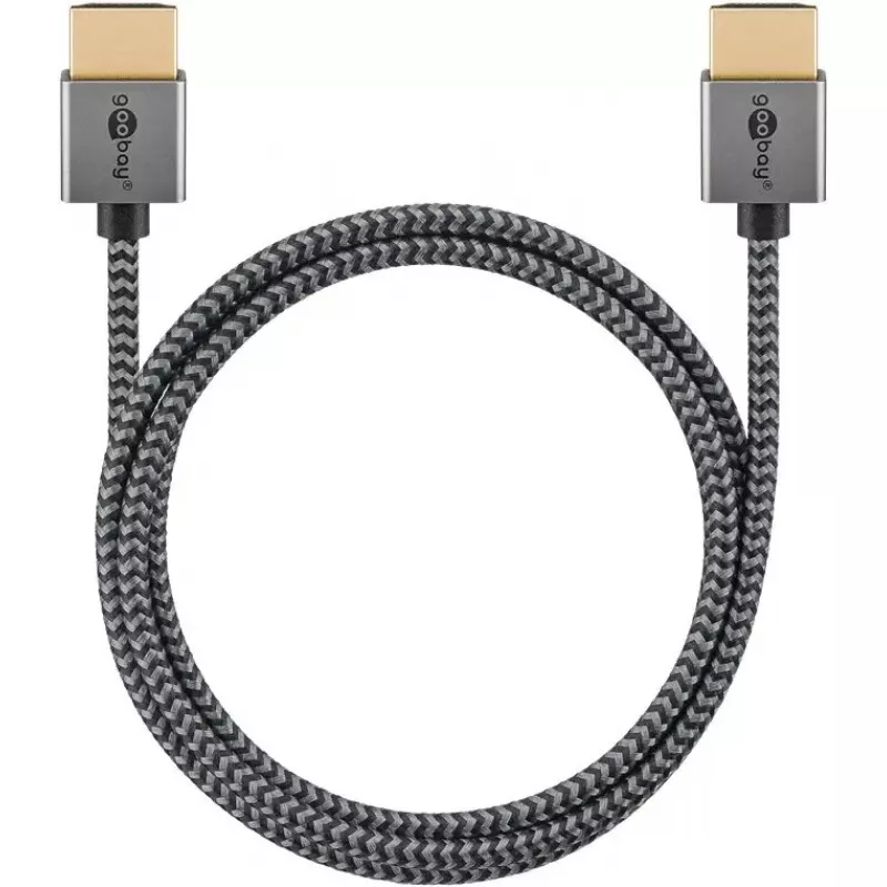 Cable HDMI Goobay 2m Type-A conector macho–conector macho 18 Gbit/s gris