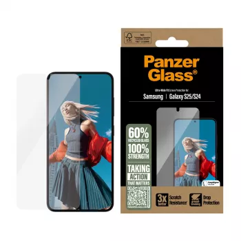 PanzerGlass ® protector de pantalla Samsung Galaxy S25 | S24 | Ultra-Wide Fit
