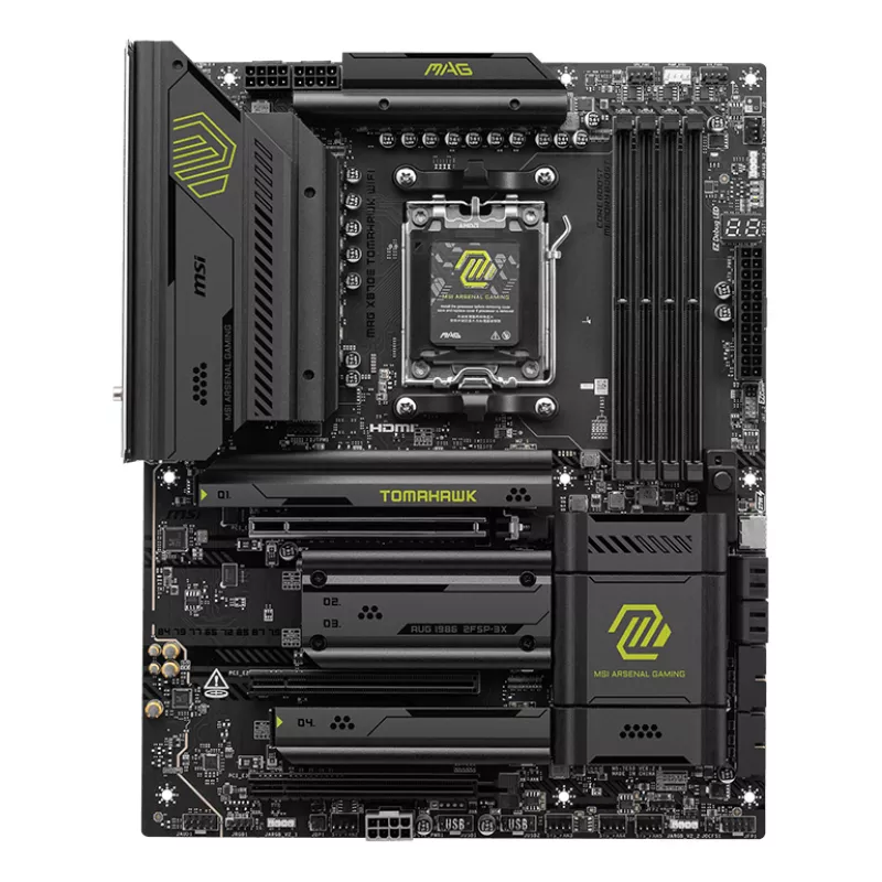 Placa base MSI MAG X870E TOMAHAWK WIFI — AMD X870E, Socket AM5, ATX, 4x DDR5 DIMM, 4x M.2, Wi‑Fi, 5Gb Ethernet