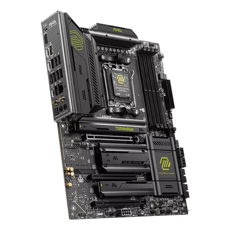 Placa base MSI MAG X870E TOMAHAWK WIFI — AMD X870E, Socket AM5, ATX, 4x DDR5 DIMM, 4x M.2, Wi‑Fi, 5Gb Ethernet
