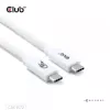 Club3D CAC-1572 cable certificado USB 80 Gbps, de USB-C a USB-C, 240 W PD, 8K240Hz, 1,2 m, blanco
