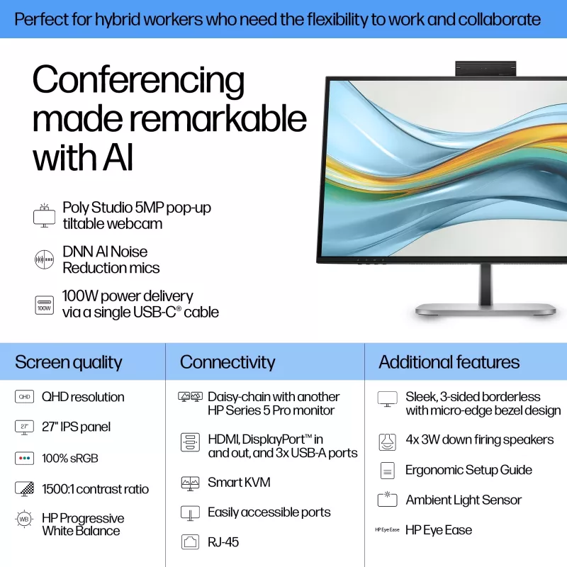 Monitor de conferencia HP Series 5 Pro 27