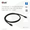 Cable certificado CLUB3D Thunderbolt™ 5 8K240Hz datos 80/120 Gbps EPR 240 vatios M/M 1m / 3,28ft