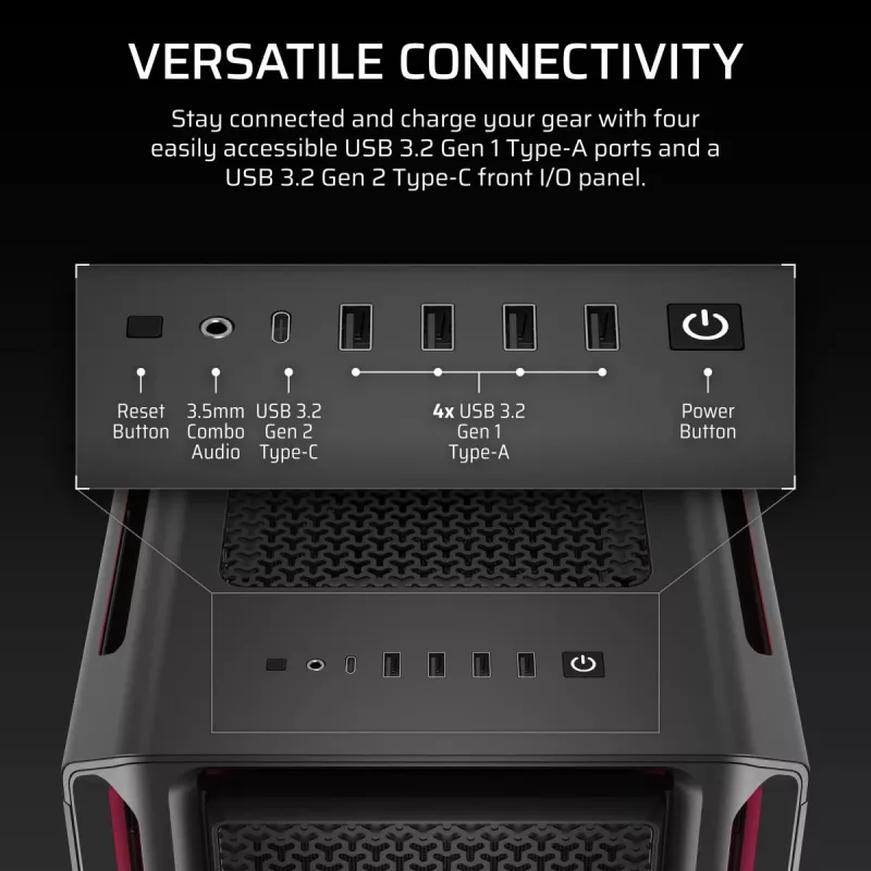 Caja para PC CORSAIR - Icue Link 5000t Lx RGB Mid-Tower High-Performance