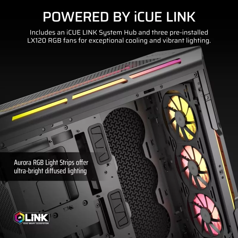 Caja para PC CORSAIR - Icue Link 5000t Lx RGB Mid-Tower High-Performance