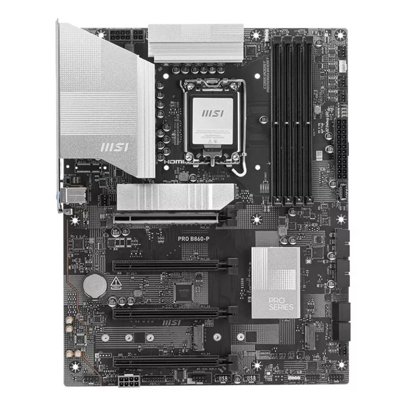 Placa base MSI PRO B860-P — Intel B860, LGA 1851, ATX, DDR5, 4 DIMM, 3×M.2, 5Gb LAN, HDMI 2.1